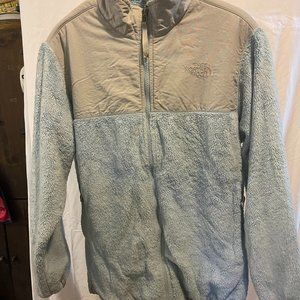 The North Face TNF Fleece Jacket Coat Blue Nice Condition Girls XL
